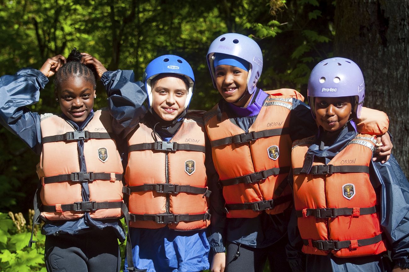 Young Girls wearing Life Jackets